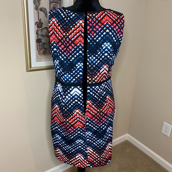 ILE New York Black Sleeveless Dress with Multi-color Accents - Picture 4 of 10